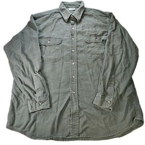 Five Brother Tallman Heavy Flannel Chamois Hunting Shirt Green Olive Size XL